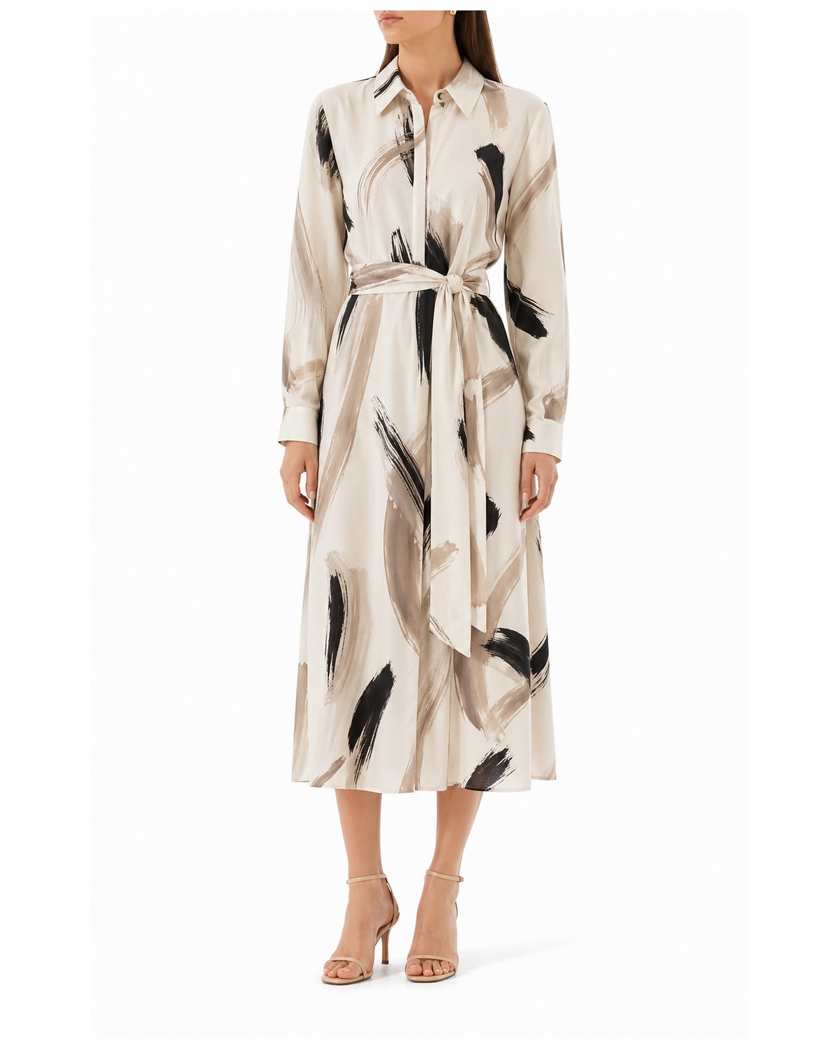 Aria Abstract Shirt Dress