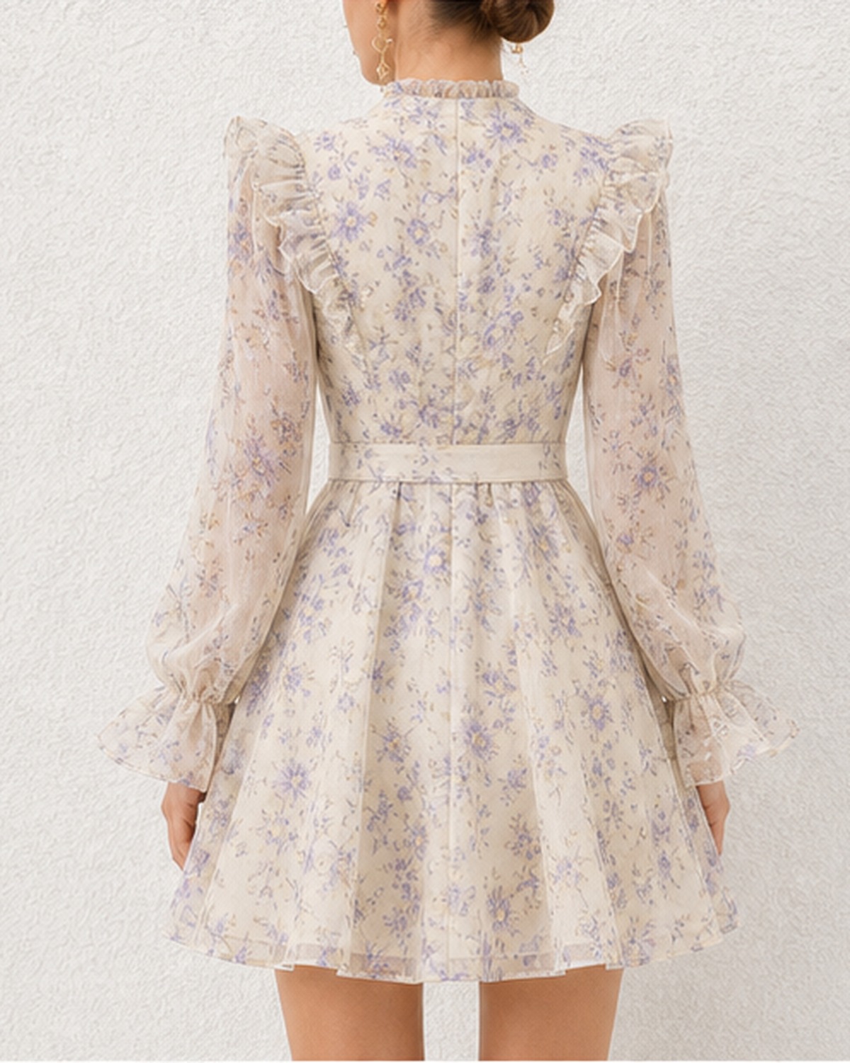 Camille Lilac Ruffle Mini Dress