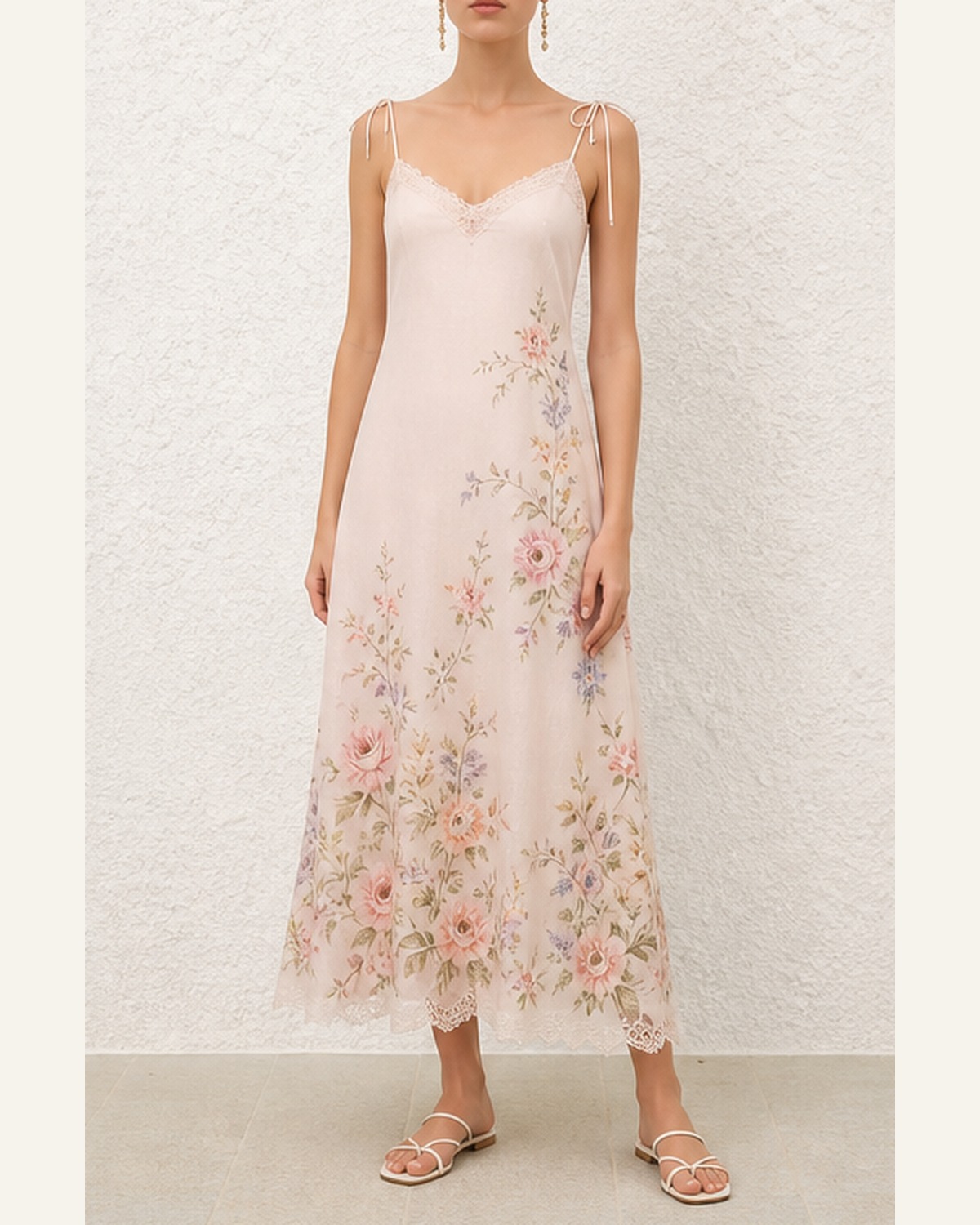 Liora Blush Placement Slip Dress