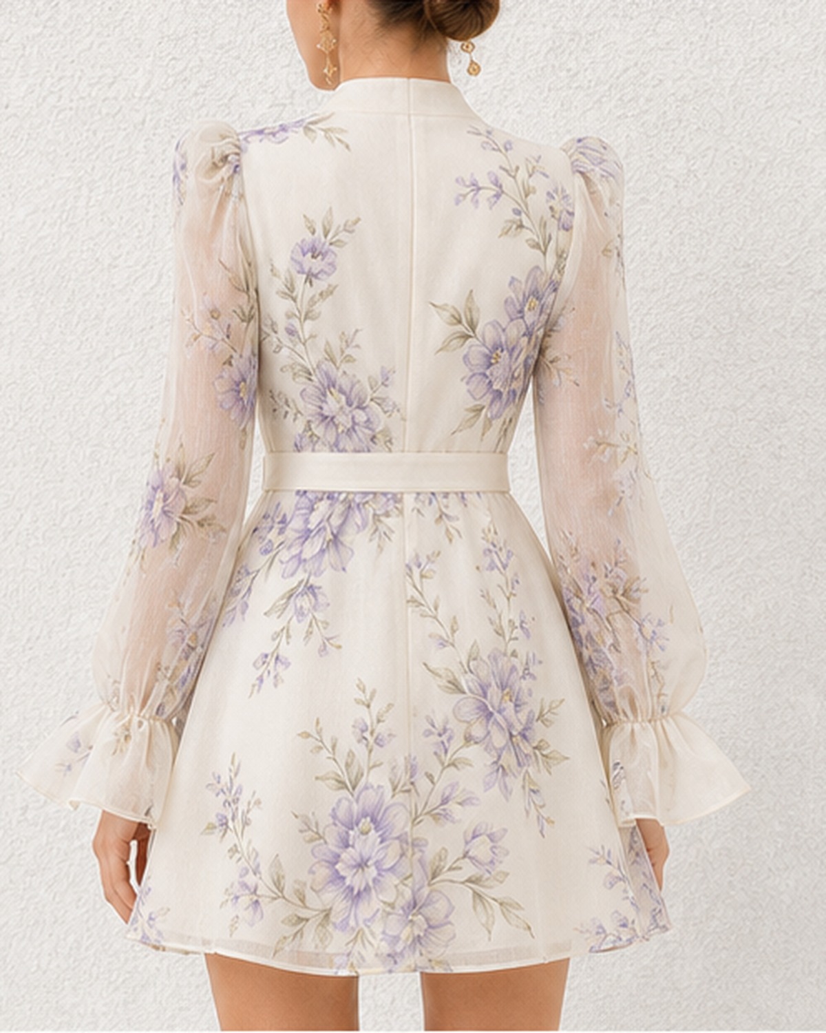 Odessa Ivory Buckle Mini Dress