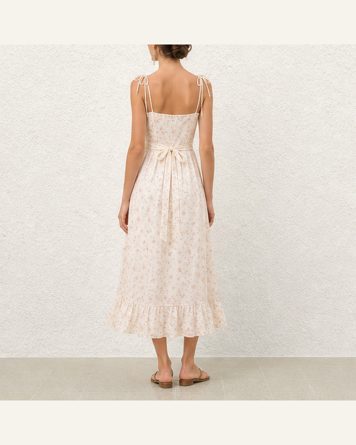 Sabine Ivory Sprig Slip Dress